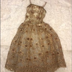 Gold recital dress